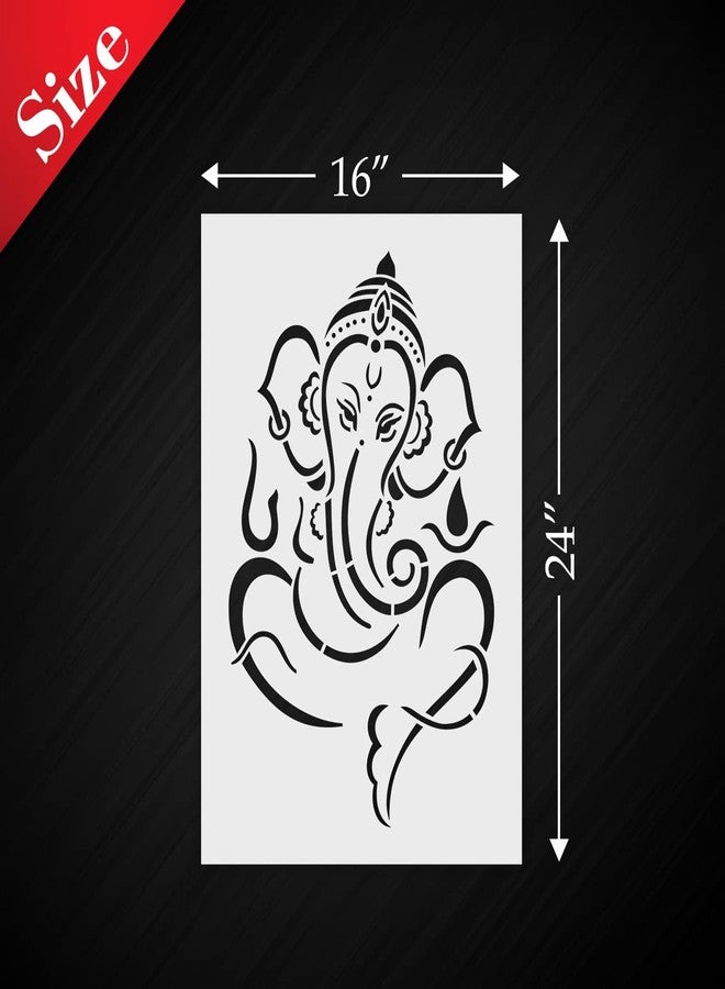StenCart Combo of 2 Ganesha & Classy Peacock Stencil for Wall Painting Home DIY Reusable Wall Stencil Design for Wall Decoration (16x24 inch) -Pack of 2 - Image 4
